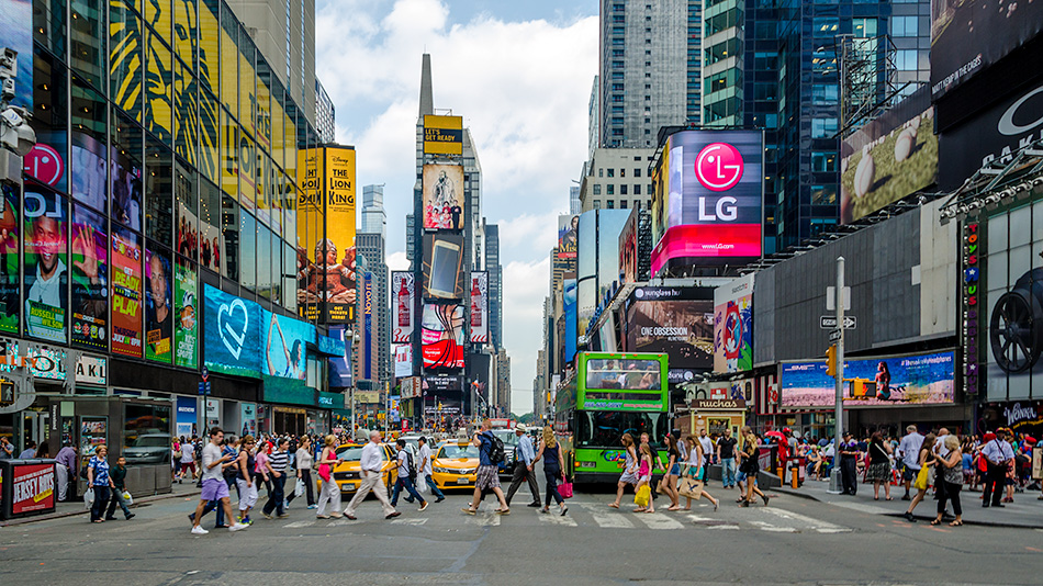 People in Time Square